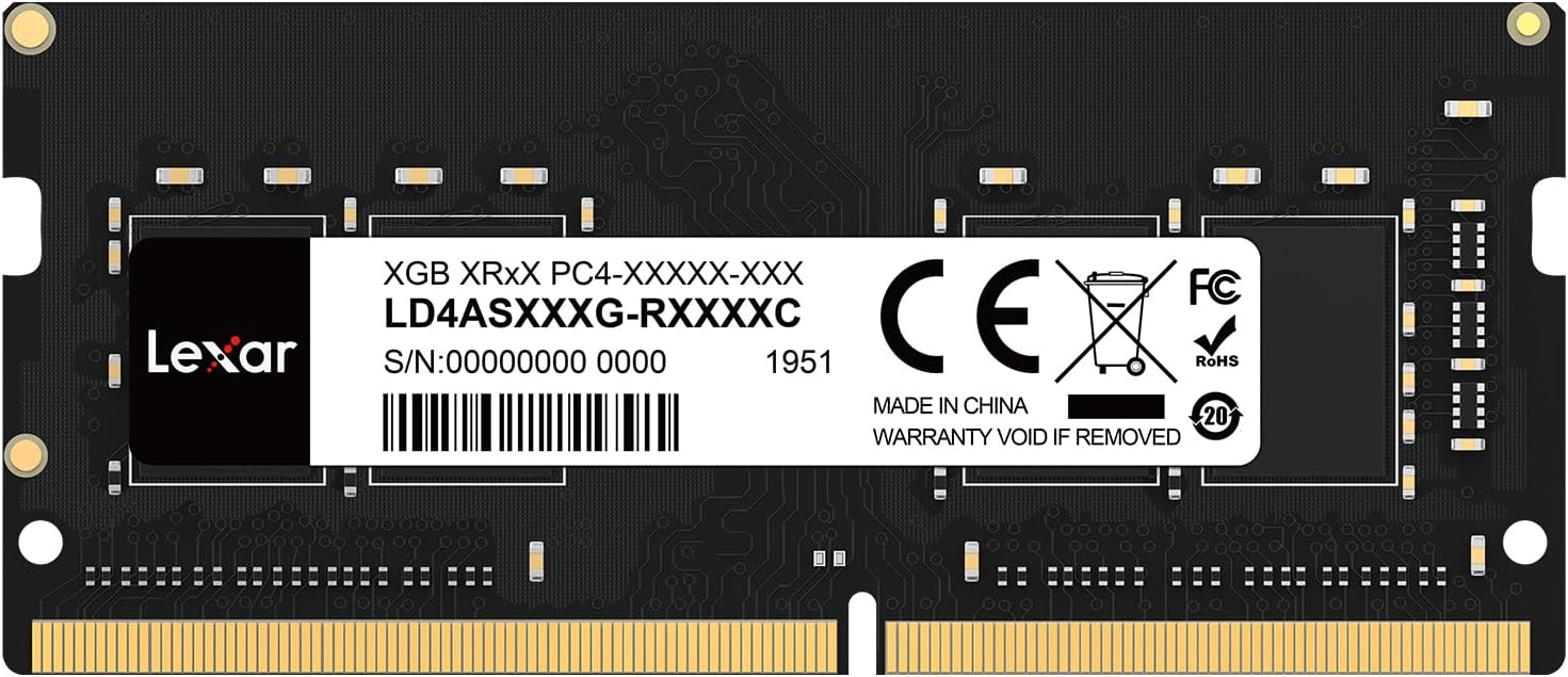 Lexar 32GB DDR4 3200 MHz ( 2x 16GB ) SO-DIMM Modules (LD4AS016G-B3200ASST)